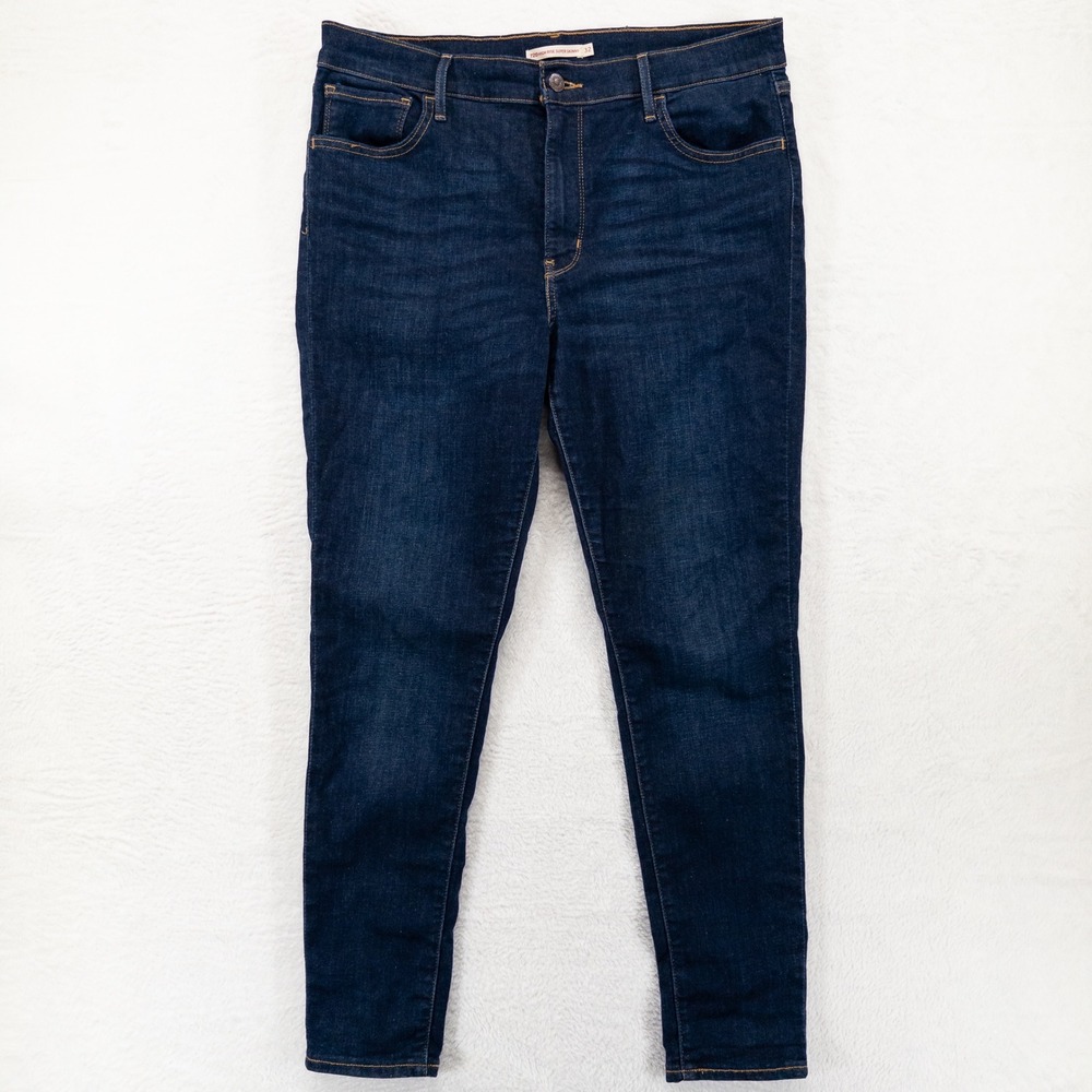 Levi's Womens 720 High Rise Super Skinny Jeans 32 Dark Wash Indigo Denim Stretch